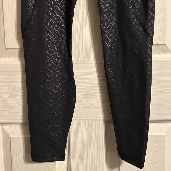 Savage X Logo print Black full length Flow Leggings XL-1X - Picture 3 of 6